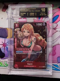BGS 10 Black Label Nami (Tournament Pack Vol. 3) [Winner] ST01-007 One Piece - Image 1