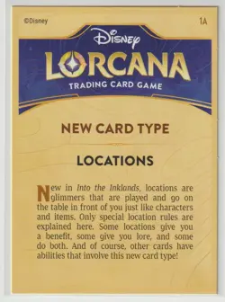 Disney Lorcana TCG LOCATIONS card 1A Into The Inklands - Image 1