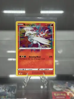 Pokemon TCG Reshiram SWSH Shining Fates Holo Card 017/072 Amazing Rare - Image 1