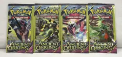 Pokemon TCG XY Ancient Origins 3-Card Mini Booster Packs Art Set Lot of 4 SEALED - Image 1