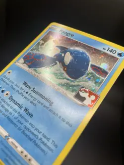 Kyogre Holo NM Pokemon Prize Pack Series 4 Promo Pokemon Card Play Stamp - Image 1