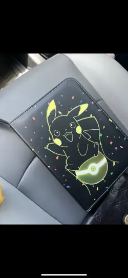Pikachu Binder Filled With Cards. Ex Holo And More. Great for beginners or kid - Image 1
