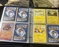 Pikachu Binder Filled With Cards. Ex Holo And More. Great for beginners or kid - Image 4
