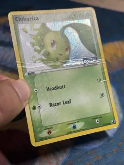 Chikorita 51/115 Stamped Reverse Holo EX Unseen Forces Pokemon TCG Card DMG - Image 4
