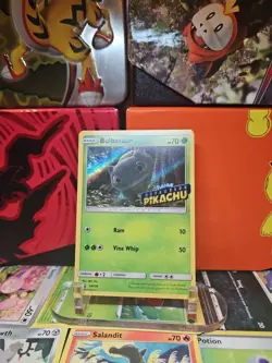 Pokemon TCG Bulbasaur SM198 Stamped Holo Card Detective Pikachu Movie Promo - Image 1