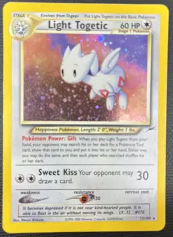 Light Togetic 15/105 - Neo Destiny 2002 Pokemon Card Vintage Holo Rare MP/HP - Image 1