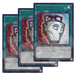 Yugioh - Pot of Duality x 3 - 1st Edition - Ultra Rare NM - Plus Free Holo Card - Image 1