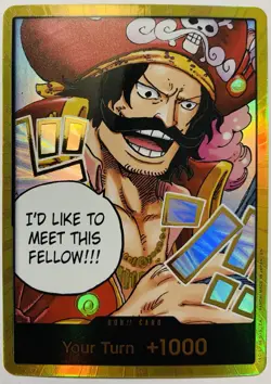 One Piece TCG Gol D. Roger OP13 Gold Don!! Card Carrrying On His Will Holo - Image 1