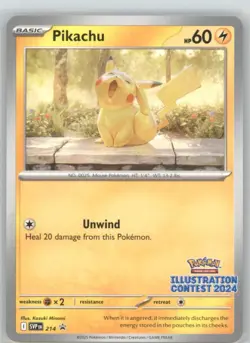 Pikachu - (Illustration Contest 2024) Promo SV: Scarlet & Violet Promo Cards 214 - Image 1