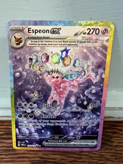 Pokemon TCG Espeon EX Prismatic Evolutions Holo Card 155/131 SIR NICE Pack fresh - Image 1