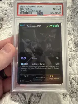 Pokemon Zekrom EX Black Bolt 172/086 BWR English TCG Card NM PSA 8 NM-MT Rare - Image 2