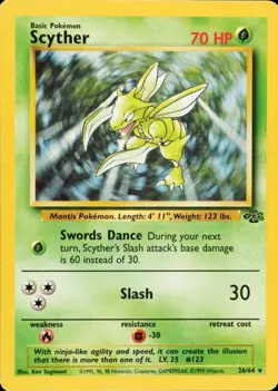 Scyther 26/64 Jungle Pokemon Card NM - Image 1