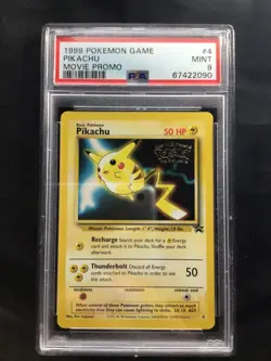 Pokemon Cards: Wizards Black Star Promo: Pikachu 4 PSA 9 - Image 1