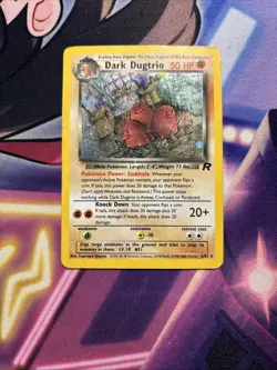 Dark Dugtrio - 6/82 - Pokemon Team Rocket Unlimited Holo Rare Card WOTC HP - Image 1