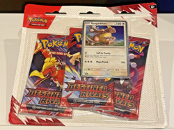 Destined Rivals 3 Pack Blister [KANGASKHAN] 3 BOOSTERS + KANGASKHAN 202 CARD NEW - Image 1