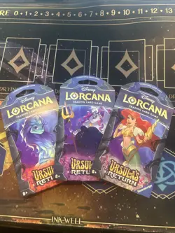 Lot of 3 Sealed Disney Lorcana Booster Blister Packs Ursula's Return - Image 1
