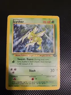 Scyther 26/64 - Pokemon TCG Jungle Unlimited Rare Card WOTC Vintage MP - Image 1