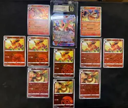 Pokemon Flareon Lot Of 12 Cards! (1 CGC Pristine 10, 11 Raw) - Gem Set 2 & Prism - Image 1