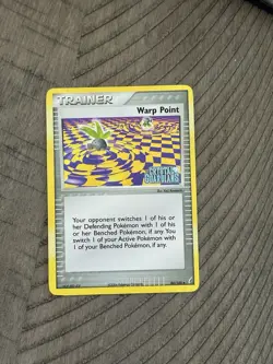 Pokemon TCG Reverse Holo Stamped Card Warp Point 93/115 EX Unseen Forces MP - Image 1