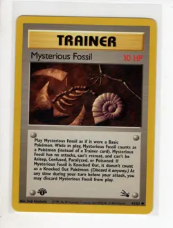 MYSTERIOUS FOSSIL TRAINER 1ST EDITION FOSSIL SET POKEMON CARD 62/62 LP - Image 1