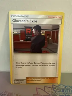Giovanni's Exile 57/68 Kogas Trap 59/68Pokemon Card Error Misprint Hidden Fates - Image 2