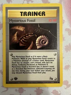 Pokemon Card: Mysterious Fossil 62/62 1st Edition Fossil Set Rare! - Image 1
