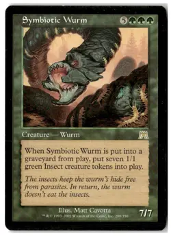 MTG Symbiotic Wurm - Onslaught Moderately Played English - Image 1