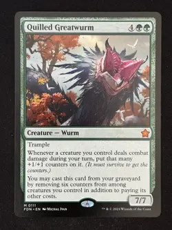 1x MTG Quilled Greatwurm - Foundations (FDN) #111 - Magic the Gathering - Image 1