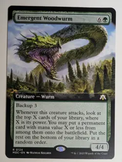 MTG - Emergent Woodwurm - MOC - R - Ext Art - 124 - Image 1