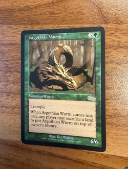 Argothian Wurm Urza's Saga Magic The Gathering MTG Card ungraded - Image 1