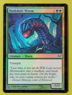 FOIL Duskdale Wurm x1 Eventide 1x Magic the Gathering MTG - Image 1