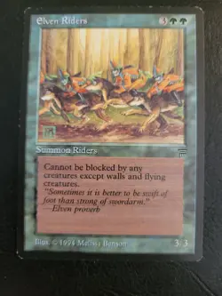 Magic the Gathering MTG Elven Riders LEGENDS Green Elf 1994 (Melissa Benson) LP - Image 1