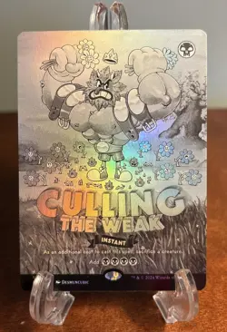 Culling the Weak 0883 Rainbow Black & White Foil Twisted Toon Secret Lair MTG NM - Image 1