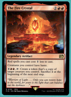 THE FIRE CRYSTAL FINAL FANTASY FIN RARE LEGENDARY ARTIFACT MTG 135 - Image 1
