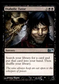 Diabolic Tutor LP Light Play Magic 2010 MTG [7129] - Image 1
