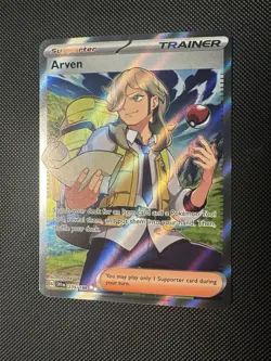 Pokemon TCG Arven 235/198 Scarlet & Violet Base Full Art Ultra Rare Trainer NM - Image 2