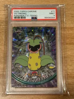 2000 Pokemon Topps Chrome Series 1 Tekno Chrome Victreebel #71, PSA 9; RAR - Image 1