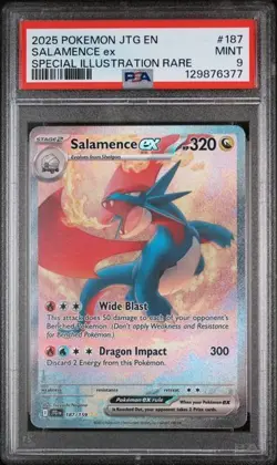 PSA 9 - Salamence EX 187/159 Special Illustration Rare Pokemon Journey Together - Image 1