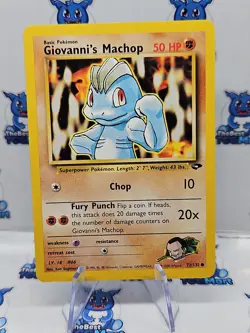 Pokemon Gym Challenge Giovanni's Machop 72/132 LP - Image 2