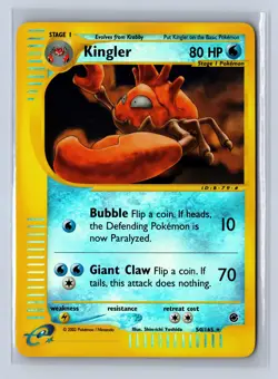 2002 Pokemon Expedition Reverse Holo Kingler #50/165 - Image 1