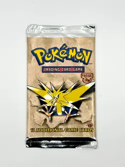 21.38 g 1st Edition Fossil Zapdos Pokemon TCG Sealed Booster Pack HEAVY - Image 2