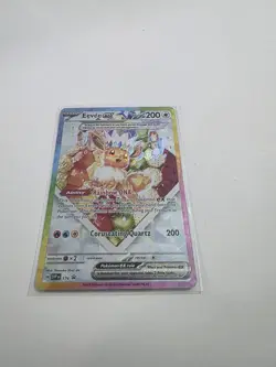 Pokemon TCG Prismatic Evolutions Eevee EX 174 Black Star Promo Card NM Condition - Image 1