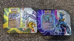 Two Pokemon TCG Walmart Black Friday Paradox Destinies Tins SEALED 5 Packs/Tin - Image 1