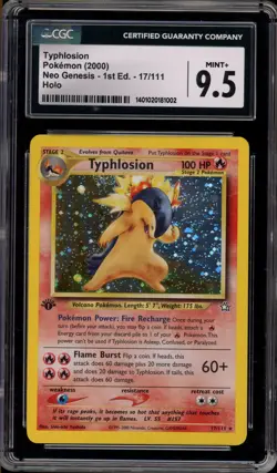 Pokemon Typhlosion Neo Genesis 1st Edition Holo Rare #17 CGC 9.5 - Image 1