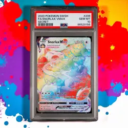 PSA 10 GEM MINT ✨ 2020 POKEMON SWORD & SHIELD SECRET #206 FULL ART SNORLAX VMAX - Image 1