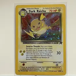Dark Raichu 83/82 Team Rocket Holo Pokemon TCG- excellent LP Vintage - Image 1