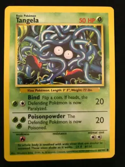 Vintage 1999 Pokemon Cards Unlimited Base Set Tangela MINT - Image 1