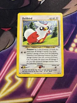 Delibird - 5/64 - Pokemon Neo Revelation Unlimited Holo Rare Card WOTC HP - Image 1