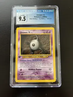 Pokemon 2002 Unown X 1st Edition Neo Destiny 30/105 CGC 10 GEM MINT - Image 1