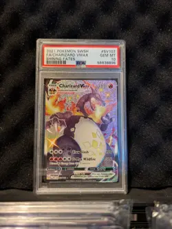 2021 Pokemon TCG Charizard VMAX Shining Fates Holo SV107/SV122 PSA 10 GEM MT - Image 1